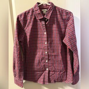 L.L. Bean Women’s Red and Blue Plaid Shirt